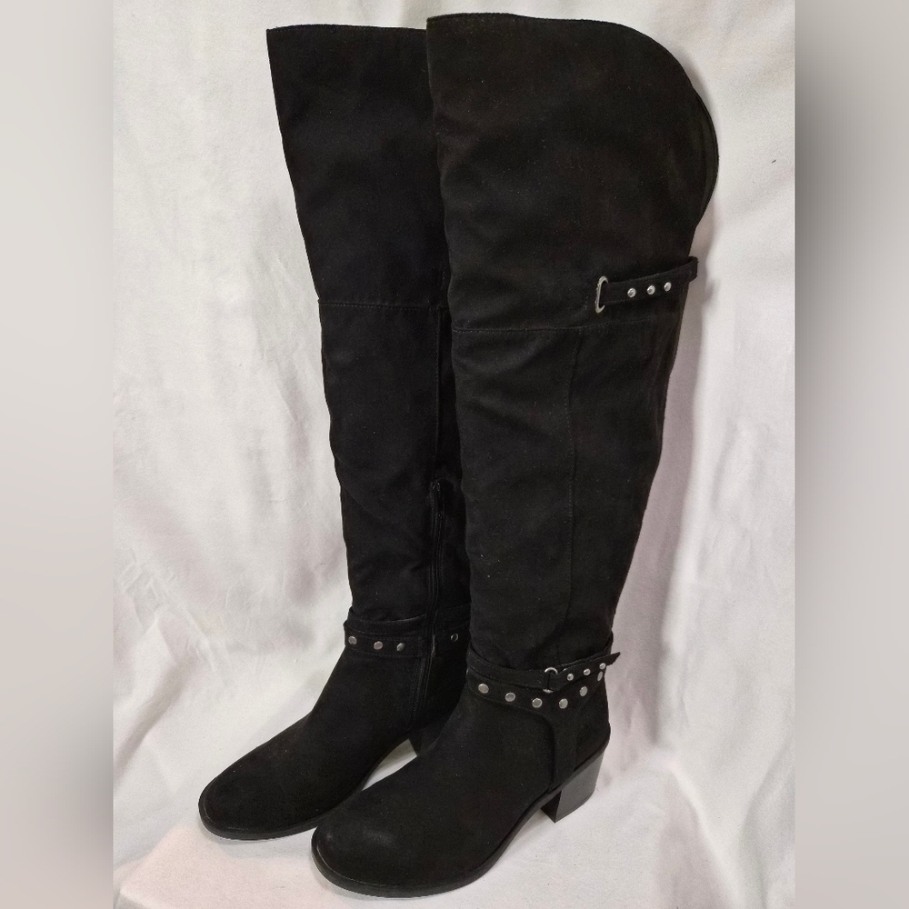Madeline Black Over the Knee Boots